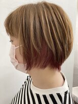 リジョイスヘア(REJOICE hair) 【REJOICE hair】ショートヘア×ピンクデザインカラースタイル☆