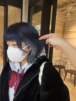 アソビ 表参道(ASOBI)&nbsp;インナーカラー　ホワイトシルバー　暗髪