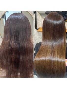 ヒアー 神戸三宮元町(here) 髪質改善/艶ボルドー/ベビーバング/プレミアムカラー