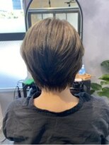 大人可愛い20代30代小顔丸みショートボブマッシュ