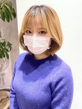 ステア ケース(stair case) 韓国タッセルボブ内巻き切りっぱなしエギョモリ顔まわりカット