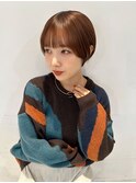 小顔ナチュラルショート20代30代40代くびレイヤーショート