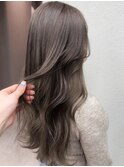 ヘーゼルベージュ*透明感カラー*フェイスレイヤー*ロングヘア
