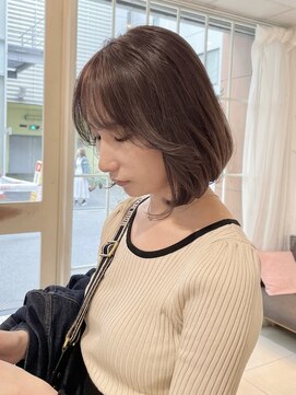 キャンバス バイ ネオリーブ 横浜西口(Canvas by neo.) ハイトーンレイヤーボブ柔らかフォギーベージュ【横浜】