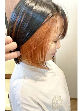 ギフト ヘアー サロン(gift hair salon) 【オレンジインナーカラーブリーチイヤリングカラー】原口健伸