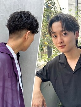 ラボヌールヘアー オリビエ 北千住店(La Bonheur hair Olivier)の写真/【当日予約OK】カットパーマ¥10800～ ON&OFF自在なスタイルをご提案【北千住/メンズカット】
