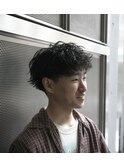 ピンでラフに作るメンズショート