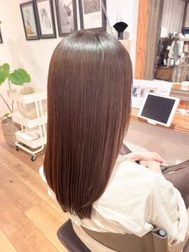 トモリヘアルーム (tomori Hair room) メテオカラーで極上ツヤ髪☆ サラサラ☆セミロングスタイル