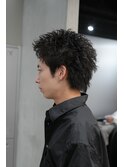 渋谷緩めスパイキーパーマスパイキーショートルーズパーマ