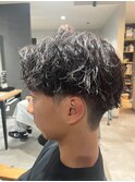 MEN’S HAIR/ブルーブラック/フェザーパーマ/柏