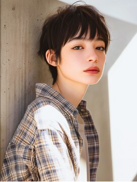 ラベストクズハ(LOVEST KUZUHA) ショートレイヤー/ピクシーヘア/眉上バング/フェイスレイヤー