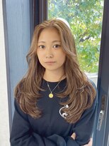 ブレンド 渋谷(BLend)&nbsp;ホワイトグレージュミニウルフデジタルパーマチェリーブラウン