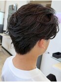 宇都宮メンズカットメンズパーマフェザーパーマセンターパート