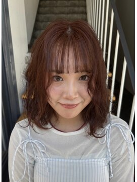 ヘアークラフト(Hair Craft) ブリーチなし！！Wカラーでピンクオレンジ【岡山問屋町】