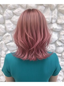 モアナ バイ ヘッドライト 武蔵小杉店(Moana by HEADLIGHT) Moana【武蔵小杉】#ピンクベージュ#ミディアムレイヤー#ブリーチ