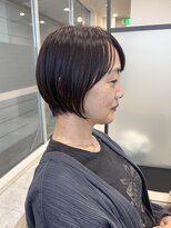 ブルーベイル(Blue Veil.) 30代40代50代大人可愛い艶感グレージュショートボブ
