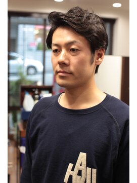 ヘアメイク グリーン アール(HAIR MAKE Green R) アップバングパーマスタイル