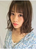 学生限定　違和感無く「なじむ」頬から下パーマ