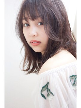 マリアバイアフロート(Maria by AFLOAT) シースルーバングのふわくしゅエアリーミディアムグレージュ