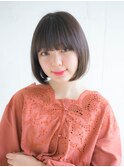 ナチュラルボブ　艶カラー