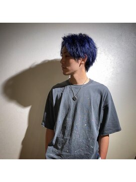 メンズヘアー スパイス 鍋島(Men's Hair SPICE) ブルーカラー