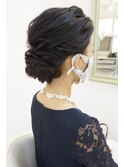 定番ウェーブシニヨン　ヘアセット