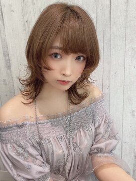 リアイス(Re:ICE) ミニウルフ/くすみブルー/流れるレイヤー/インナーハイライト