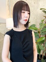 ノエ(noe) フェイスレイヤーボブ×ワインレッド