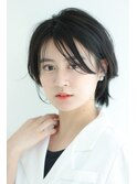 暗髪コンパクトボブ