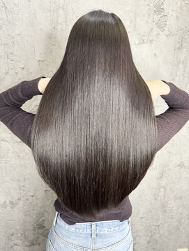 ルーツアイリー 心斎橋(ROOTS IRIE) レイヤーカット/2Wayバング/髪質改善/韓国ヘア/黒髪ロング