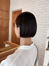クラップス 綱島店(CLAPS) ショートボブ/切りっぱなしボブ/前髪なし20代30代40代50代