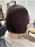 ボブ×ピンクブラウン