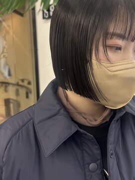 プレイ(PLAY) ぱつっとボブ×顔周りレイヤー×冬カラー