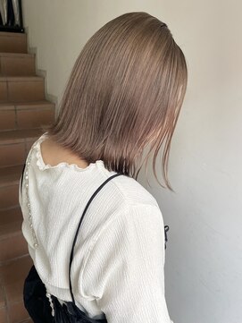 サンク 原宿 表参道(cinq) 原宿マロンベージュヘーゼルベージュカラー顔周りレイヤーカット