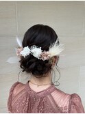 結婚式・成人式におすすめのルーズアップシニヨン