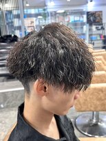 メンズサロン レブヘアー 桂店(LEVHAIR)&nbsp;メンズパーマ/スペインカールダークアッシュ/韓国マッシュ