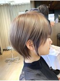ショート　ショートヘア　ショートボブ　イヤリングカラー