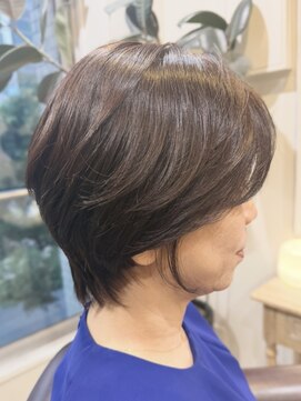プラウドヘアー(Proud hair) 40代50代/フィッシュボーンショート/白髪染めブラウン系