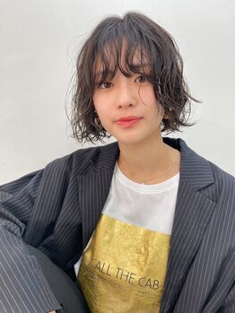 アッド バイ ケーツー(add by K-two)の写真/最近ボブパーマのオーダーが増加中♪毛先を思いっきり遊ばせるならパーマという手もgood!!朝の時短にも◎