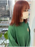 オレンジベージュ　暖色　ブラウン　ケアブリーチ