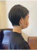 ハンサムショート/黒髪ショート/アッシュブラック/日吉