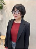 ミニウルフレイヤーカット顔周り前髪韓国ショートボブ/銀座