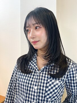 ロンドアベニール 北千住(Lond avenir) オリーブグレー/レイヤーカット/黒髪/マロンベージュ/北千住