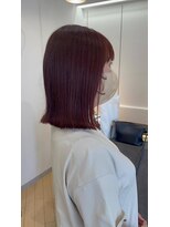 ユニ バイ マグ 長野店(Uni.by Mag) "ピンクカラー" 透明感ブリーチなしピンク