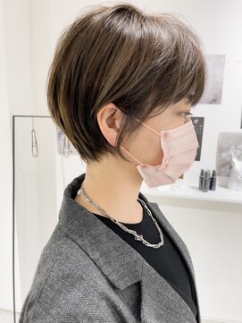 ジュベ 別府店(juve.) 別府ショートボブ顔まわりレイヤーカット髪質改善カラー30代