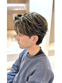 毛流れセンターパート×ハイライト
