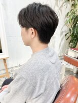 コンビネーション(combination) センターパートメンズカットマッシュショート黒髪ショート