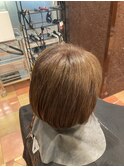 ショート/白髪ぼかしカラーボブ【佐賀美容室/白髪ケア】