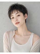 ヘアーズ ベリー 香椎店(hairs BERRY)&nbsp;襟足すっきり・透明感グレージュ・小顔魅せハンサムショート
