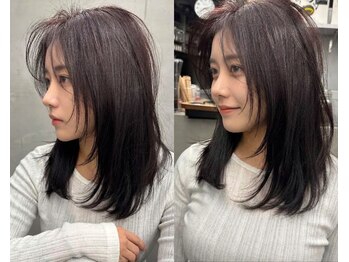 リヴ(LIV)の写真/髪質で諦めてたレイヤーも叶う★髪質改善ストレート×レイヤーカットで、結んでも決まる柔らか大人美髪
